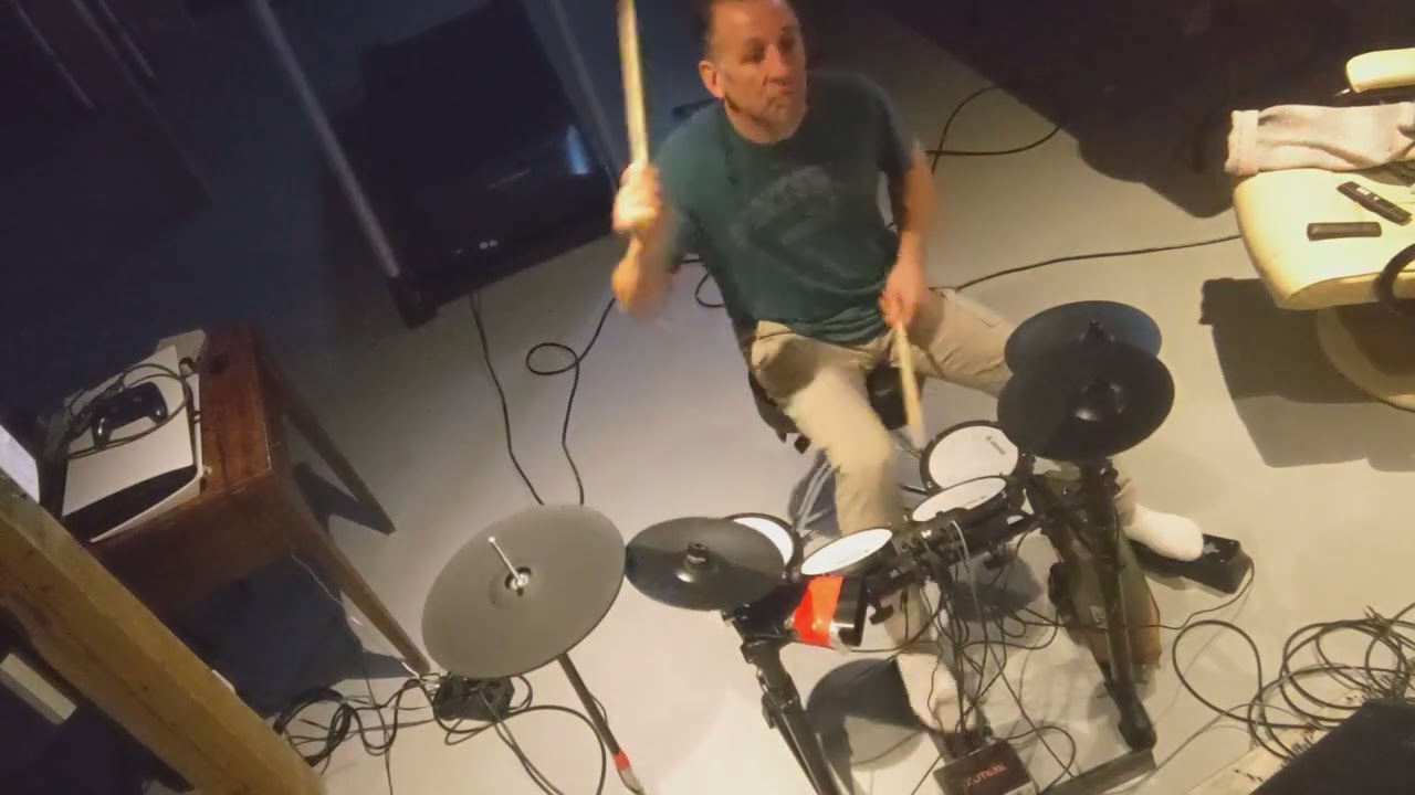 Amateur night in my basement. Donner drums, not bad. DED80. Midlife crisis has begun. So much fun.