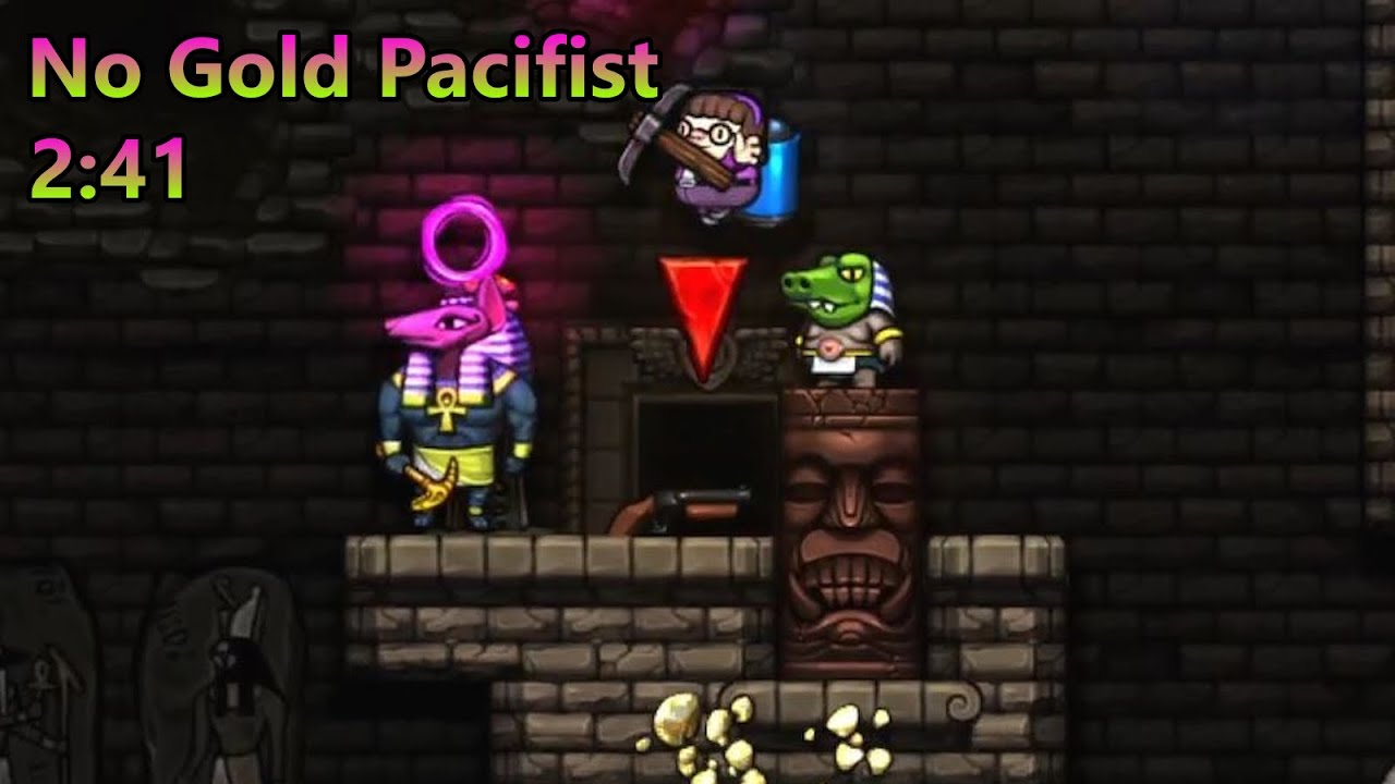 No TP NG Pacifist Any% 2:41.083 [Spelunky HD]