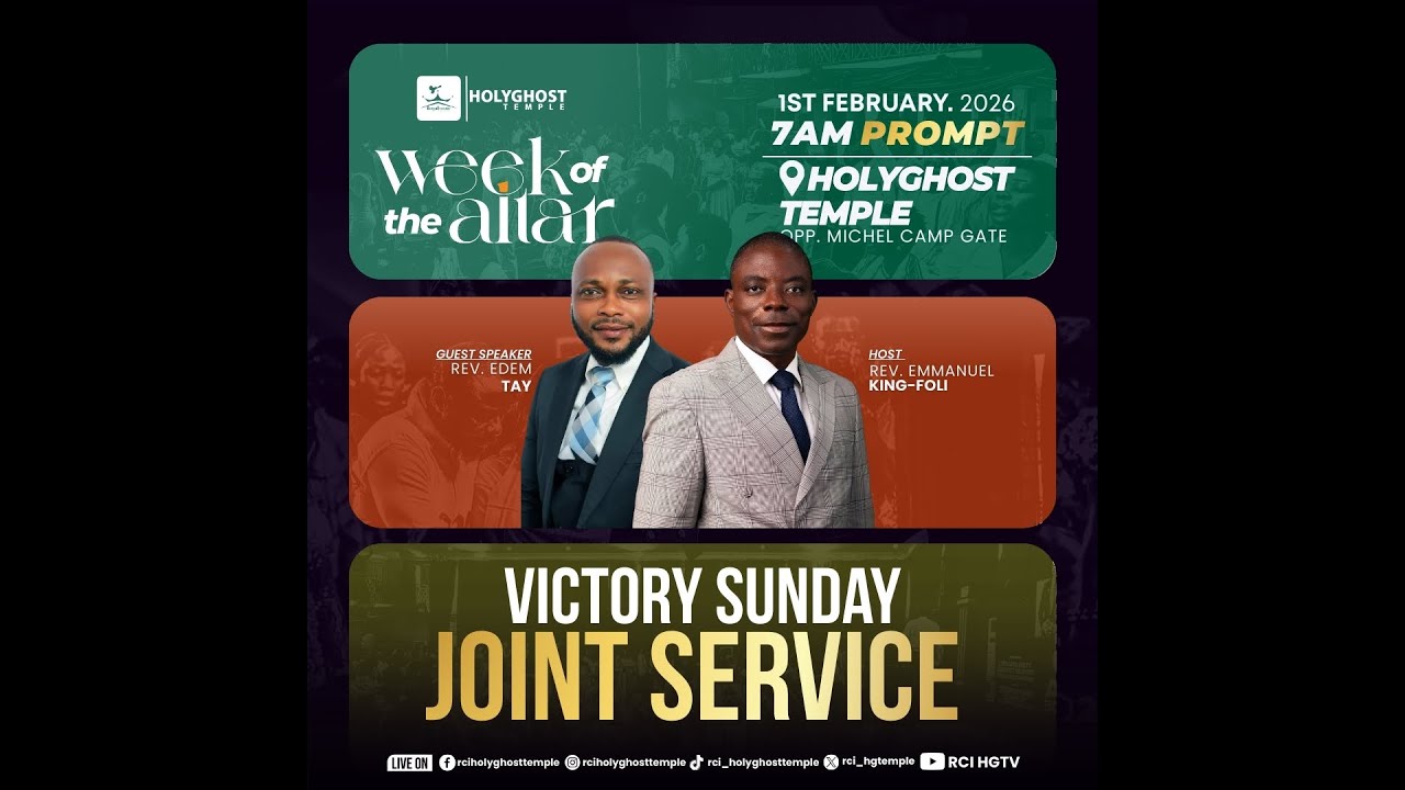 Victory Sunday Service with Rev. Emmanuel King Foli ||01/02/2026 #sundayservice #wota2026