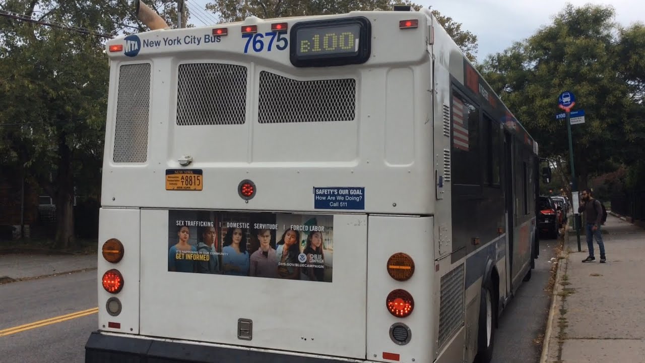 MTA Bus Company (ex-MTA NYCT) 2003 Orion VII CNG #7675 on the B100 @Quentin Rd / Nostrand Av
