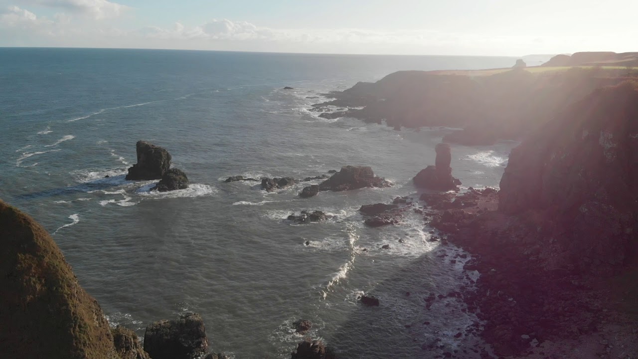 Newtonhill Bay and Muchalls (Aberdeenshire, Scotland) shot with DJI Mavic Air