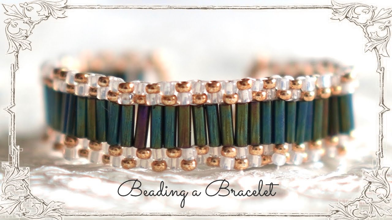 How to Make a Bugle Beads Bracelet | Bead Jewelry Making Tutorial ビーズステッチ 可愛いハンドメイド 竹ビーズブレスレットの作り方