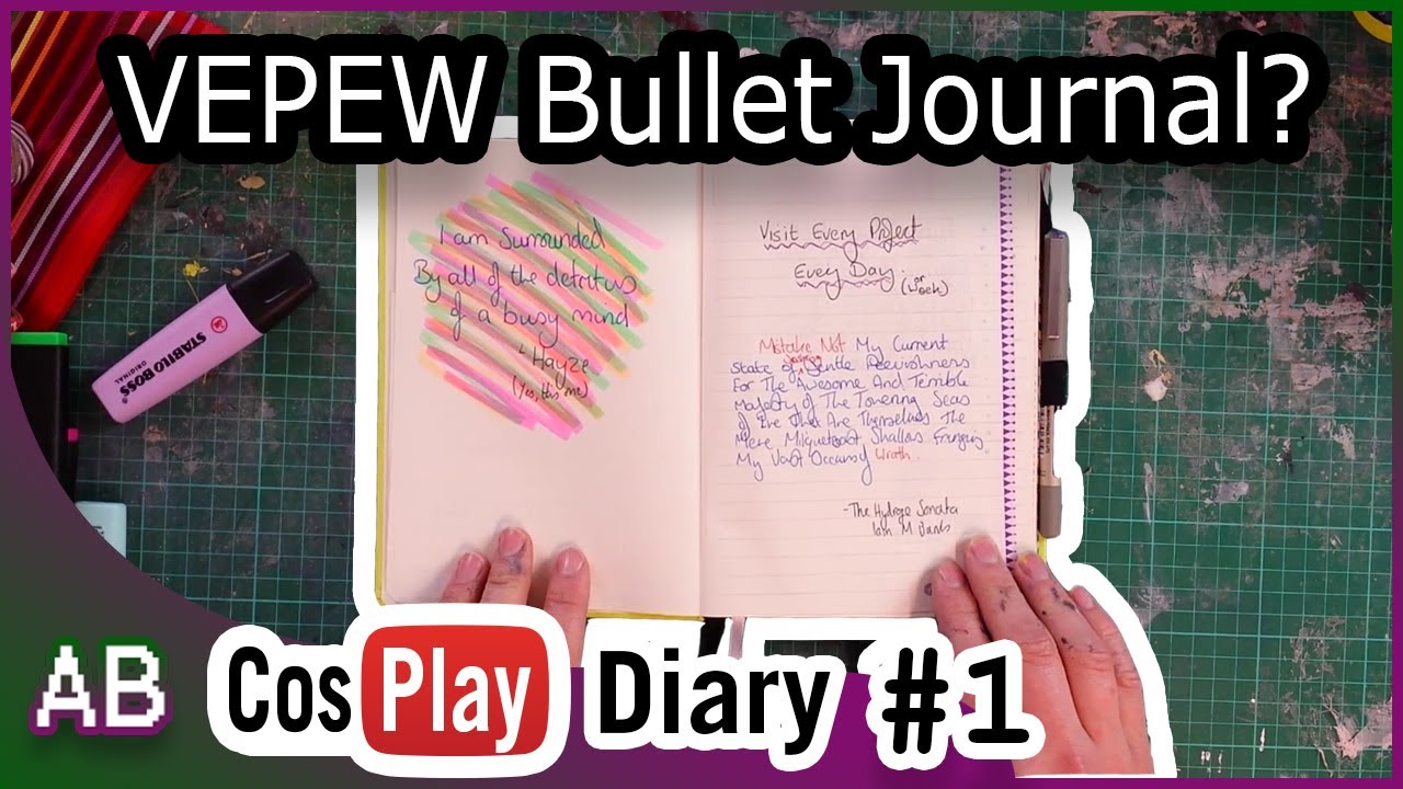 Cosplay Bullet Journal - VEPEW - Visit Every Project Every Week 01