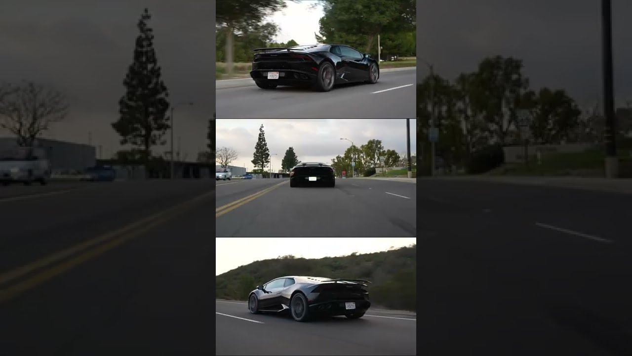 Lamborghini Newport Beach Black Huracan #Shorts