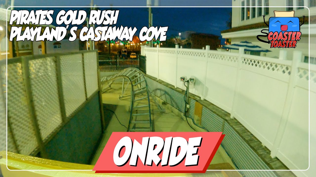 Pirates Gold Rush - Playland's Castaway Cove - Winziger E&F Miler Family Coaster | POV