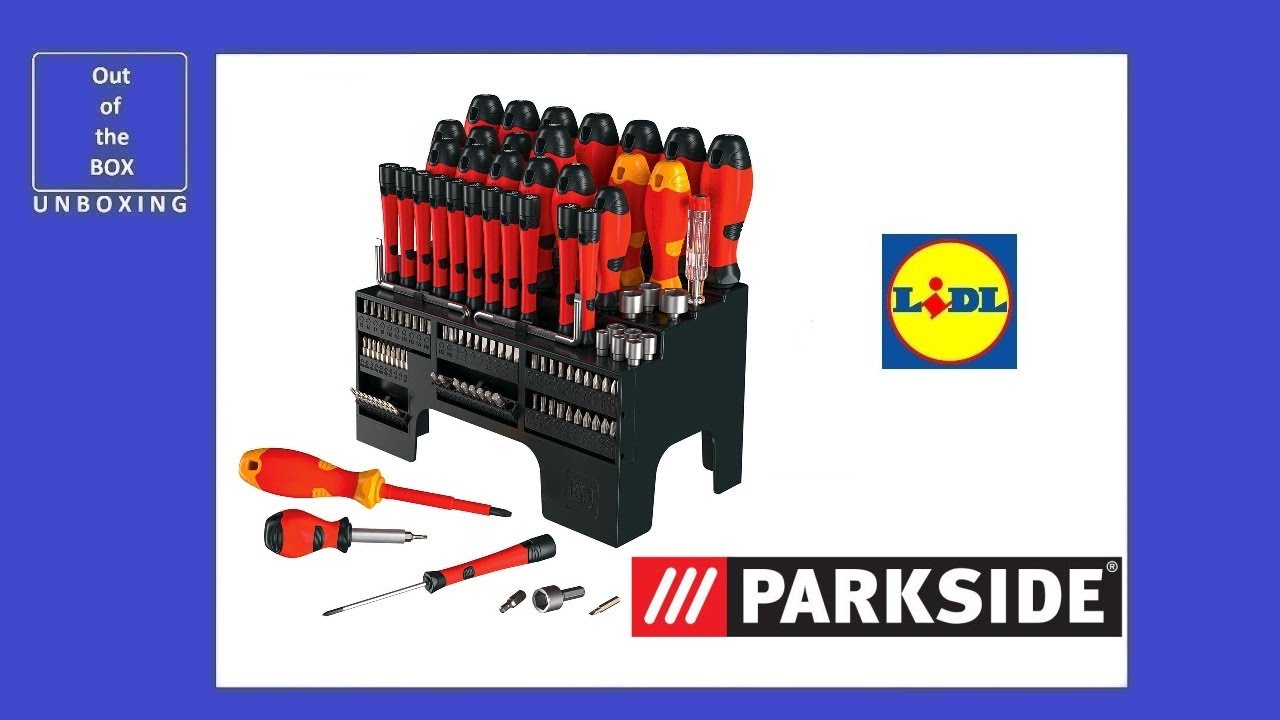 PARKSIDE XXL screwdriver and bit set UNBOXING (Lidl 116 pieces)