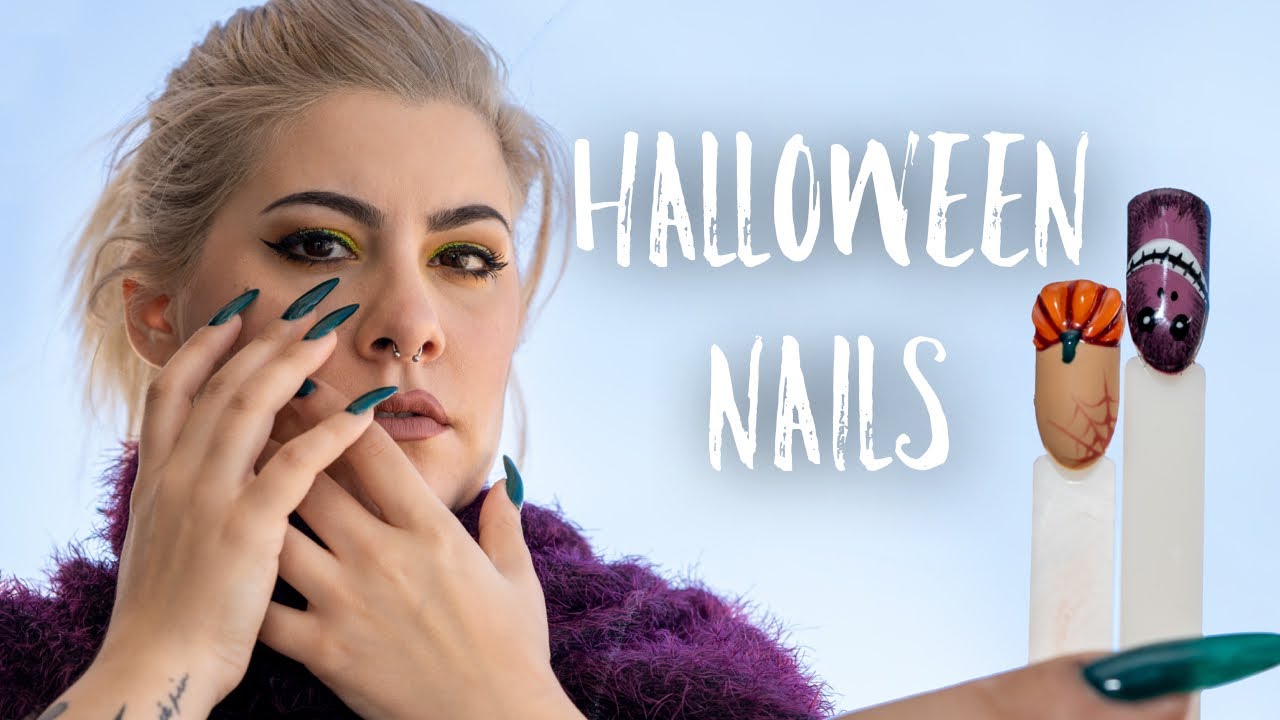 ΕΥΚΟΛΑ ΣΧΕΔΙΑ ΝΥΧΙΩΝ HALLOWEEN🎃 | BLACK VELOUR