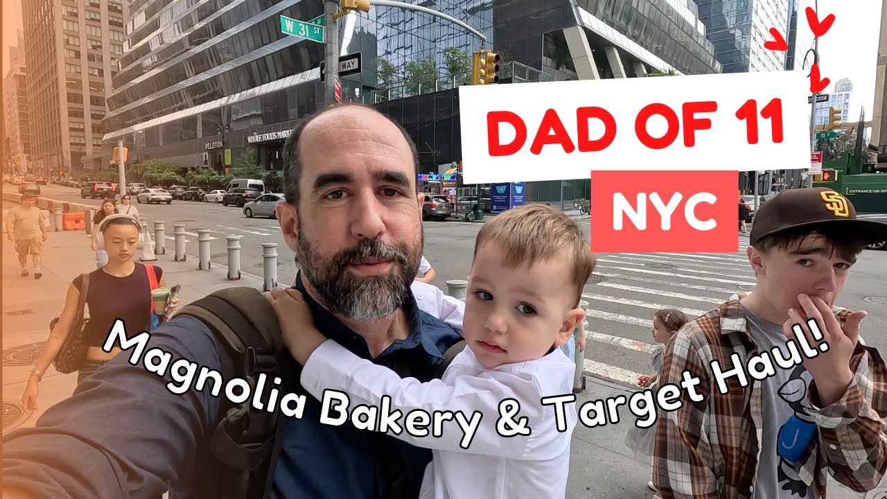 Dad of 11 in NYC ❤️ Magnolia Bakery & Target Haul (4th of July and Screen Free Sumer Fun!)
