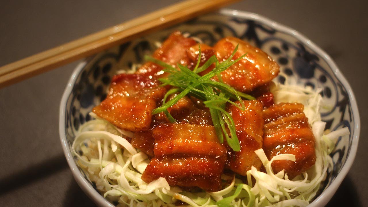 Crispy & Rich | Garlic Miso Glazed Pork Rice Bowl | Japanese Recipes