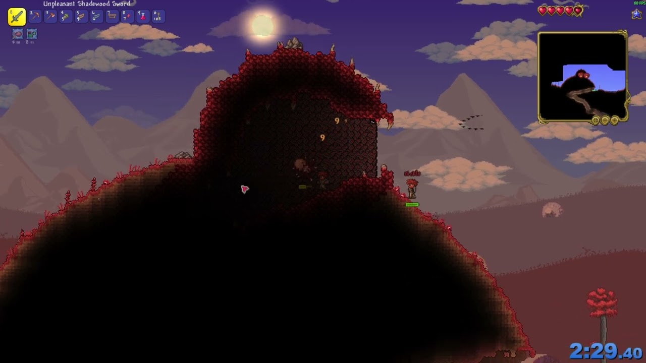 Terraria - Brain of Cthulhu, Co-op (Random, 1.4 NMA) - 5:23 (Spykerios/buggle)