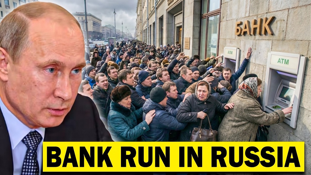 НАЛЕТ НА БАНКИ: банковская система Путина РУШИТСЯ, россияне в давке пытаются снять миллиарды &mdash; ПО...