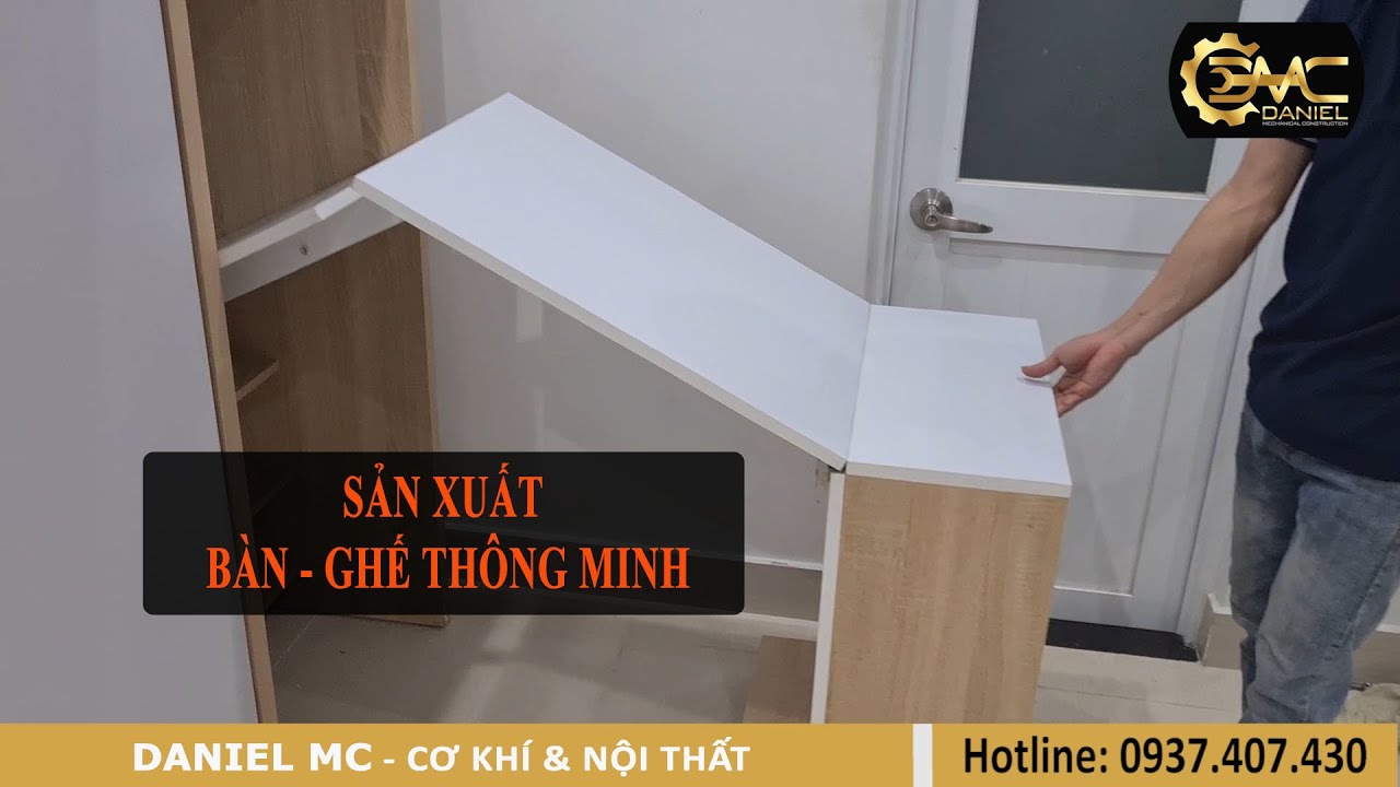 Thi công bàn thông minh, bàn ăn thông minh, bàn gấp thông minh, bàn ăn gấp gọn, bàn ghế thông minh