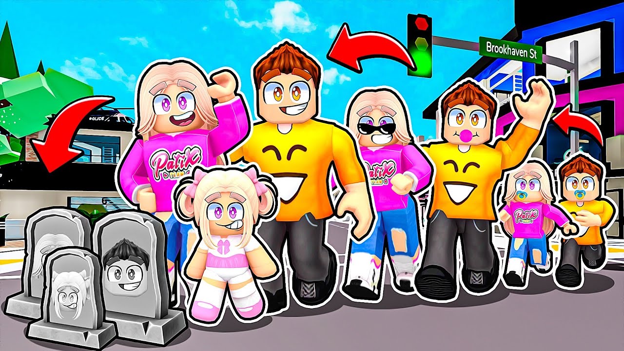 OD NARODZIN DO ŚMIERCI z MOJĄ RODZINĄ... na BROOKHAVEN w ROBLOX!