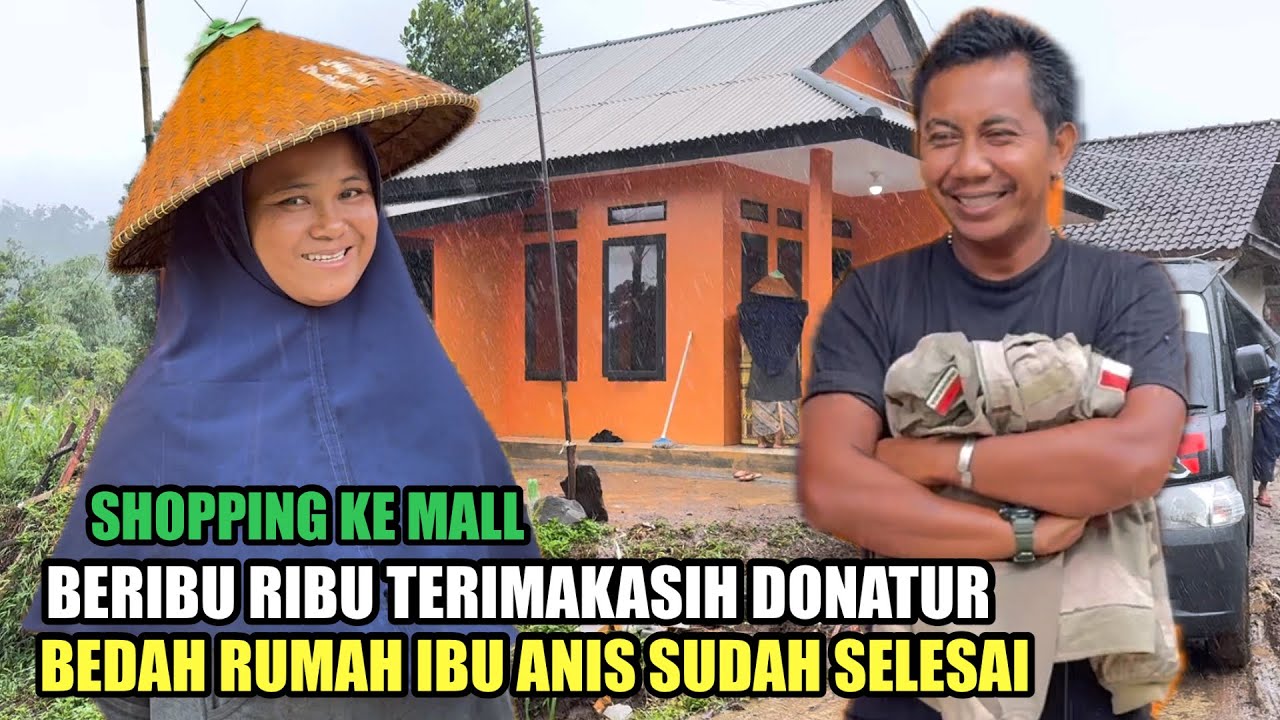 SENYUM BAHAGIA BU ANIS WALAU DI GUYUR HUJAN SEMANGAT PERGI SHOPING BELANJA BUAT ISI RUMAH BARUNYA
