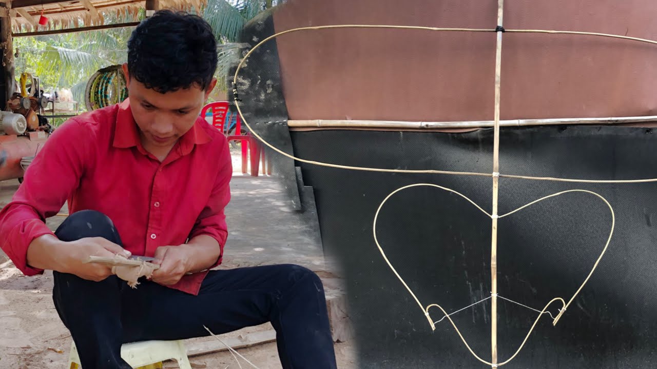 Easy How to make kite Khmer Khleng aek KH