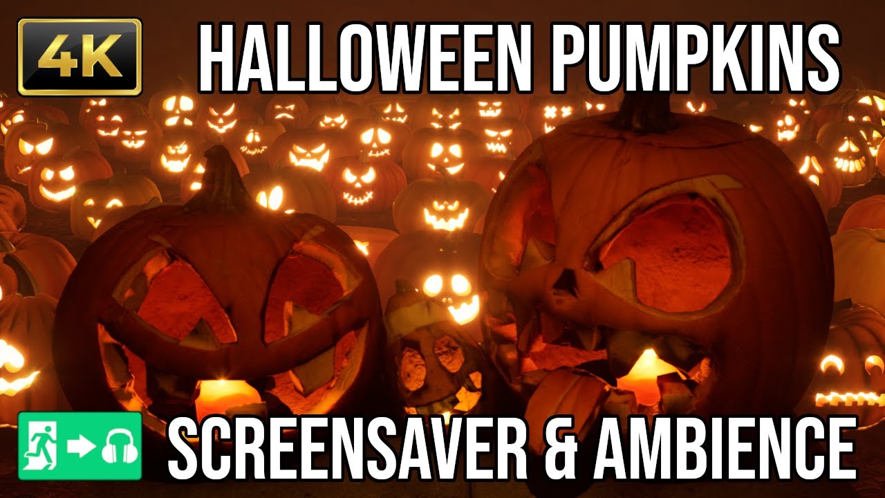 Halloween Pumpkins | Screensaver & Ambience | 4K