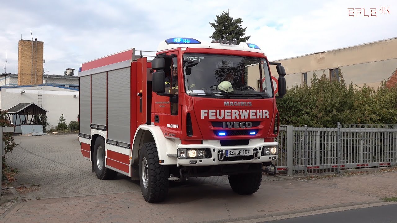 Feuerwehr Bad Düben rückt mit acht Fahrzeugen aus