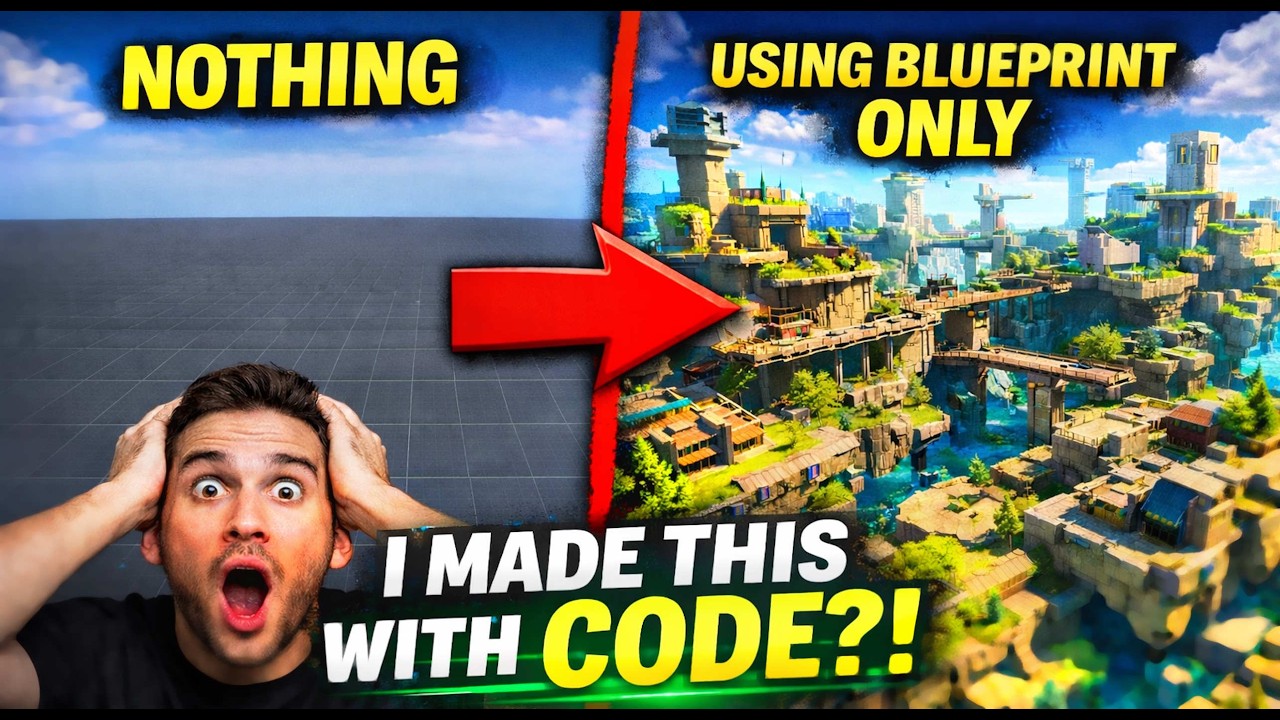 From NOTHING to FULL LEVEL... Using Blueprint Only (Live)