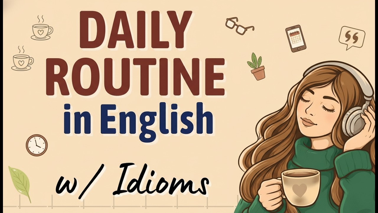 Daily Routine w/ Idioms | English Podcast for Daily English Listening, Speaking, Shadowing Practice