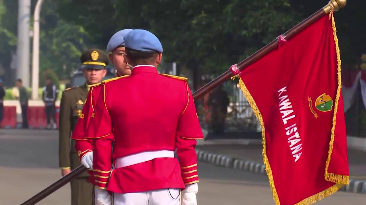 Serah Terima Pasukan Jaga Paspampres di Istana Kepresidenan