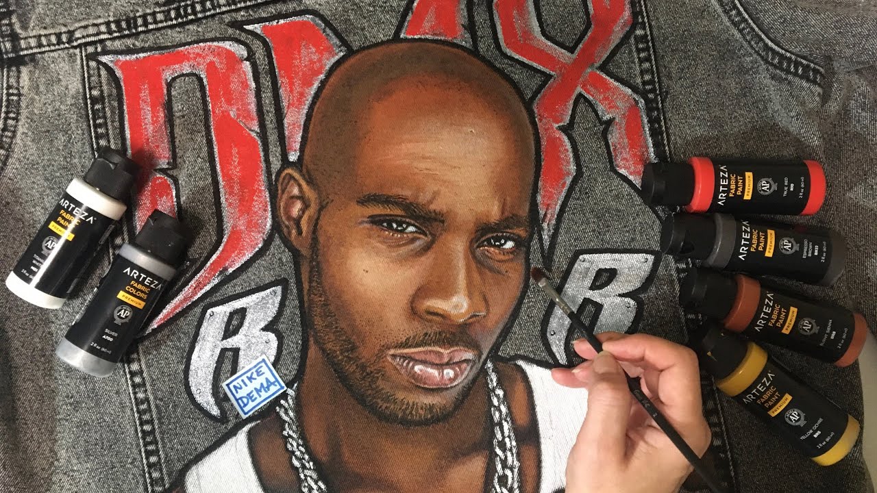 FABRIC PAINTING: DMX ON DENIM JACKET    
