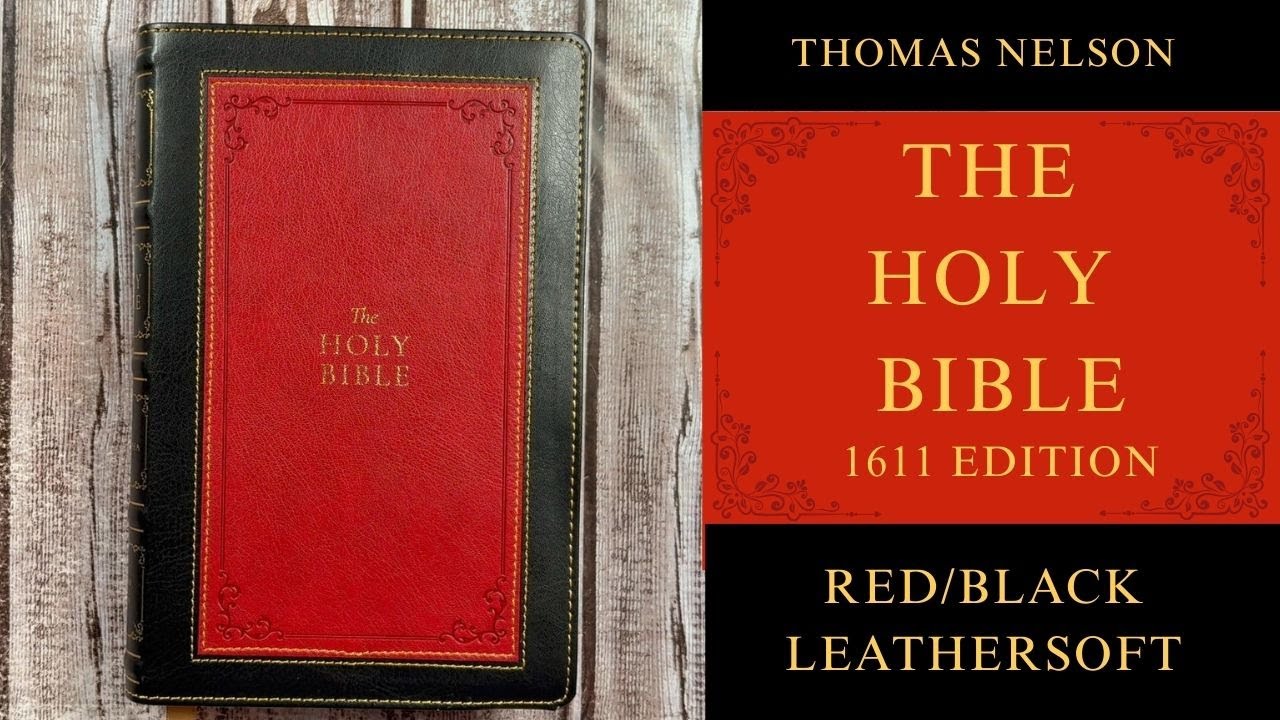 KJV 1611 Edition w/ Apocrypha - Black/Red Leathersoft
