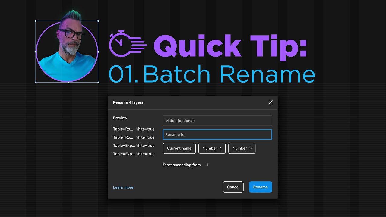 Figma QuickTip #1 - Batch Rename