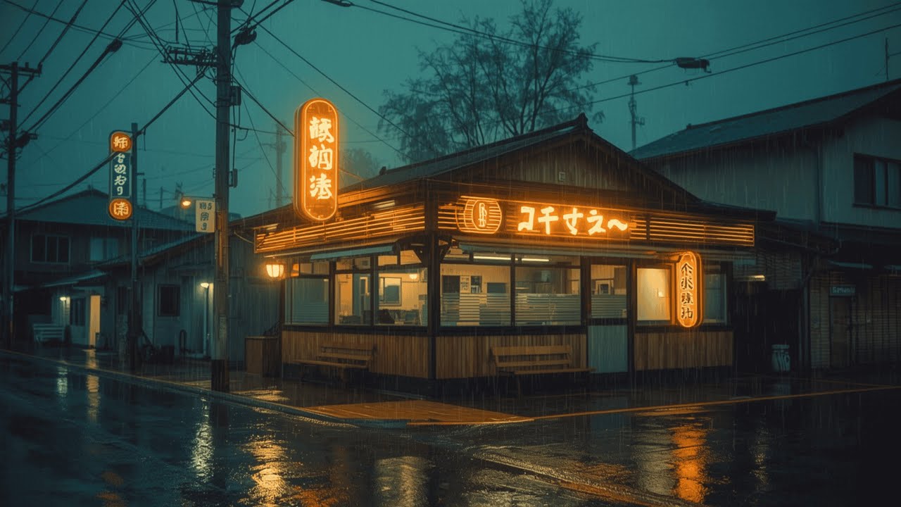 Rainy Japan Nights 🌙 Lofi Cozy Street & Ramen Shop