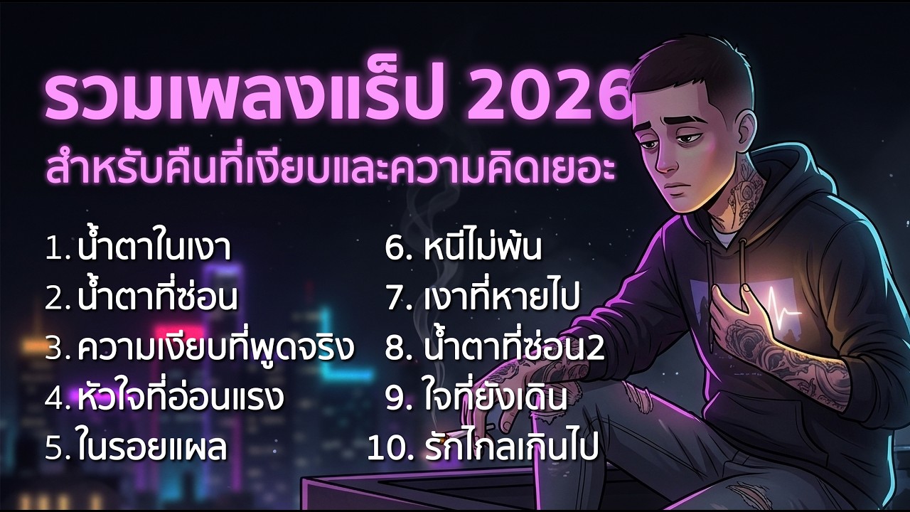 Thai Chill Rap / Emotional Hip Hop - รวมเพลงแร็ปเศร้า ( สำหรับคืนที่เงียบและความคิดเยอะ )