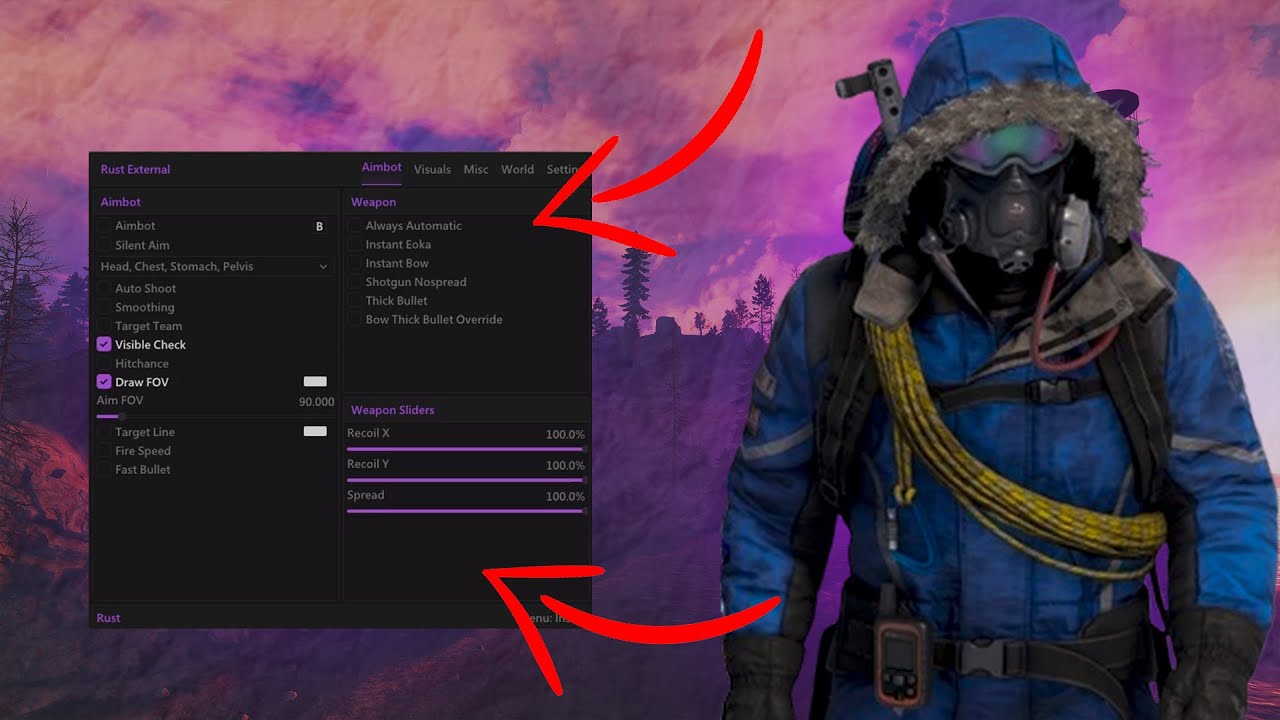 [RUST 2025] Чит на Wallhack + AIM БЕСПЛАТНО + ОБХОД АНТИЧИТА