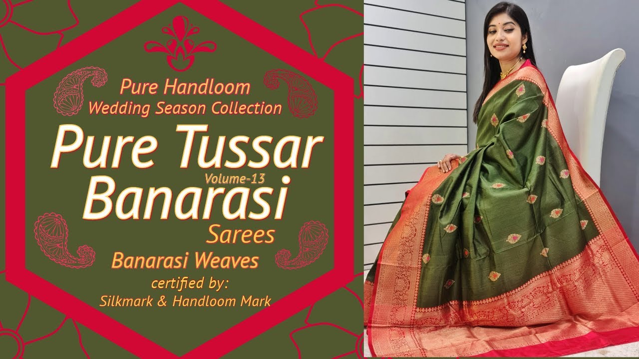 Pure Tussar Handwoven Sarees at Lowest Price  || Fusion Studio Collection || Ep395 ||