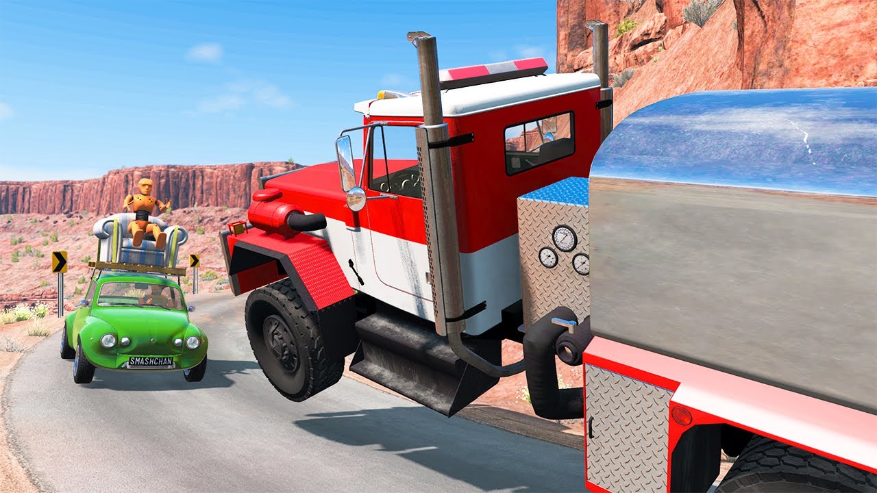 Cliff Drops #92 - BeamNG DRIVE | SmashChan