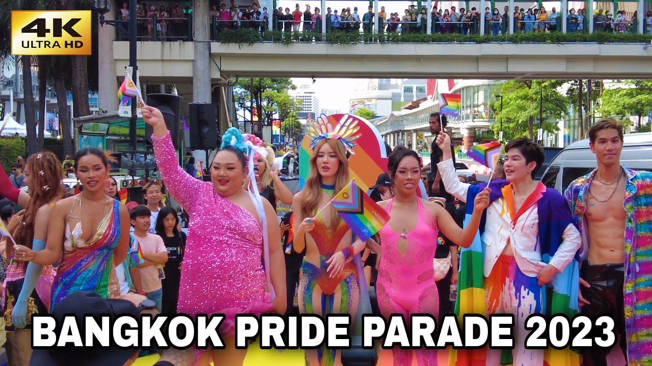 4K 🇹🇭 Bangkok Pride Parade 2023 Around Central World
