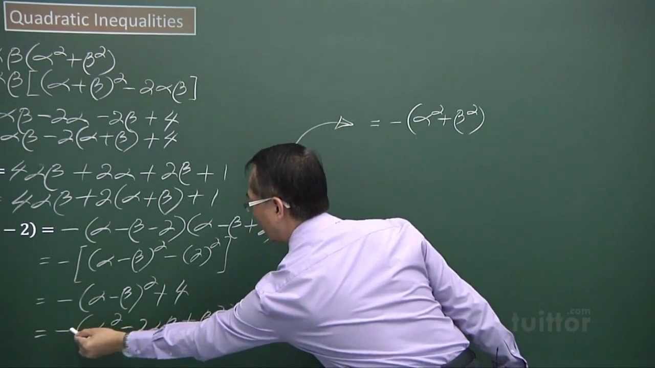 Quadratic Inequalities- Roots of Quadratic Equations (Additional Mathematics Secondary 3/4)