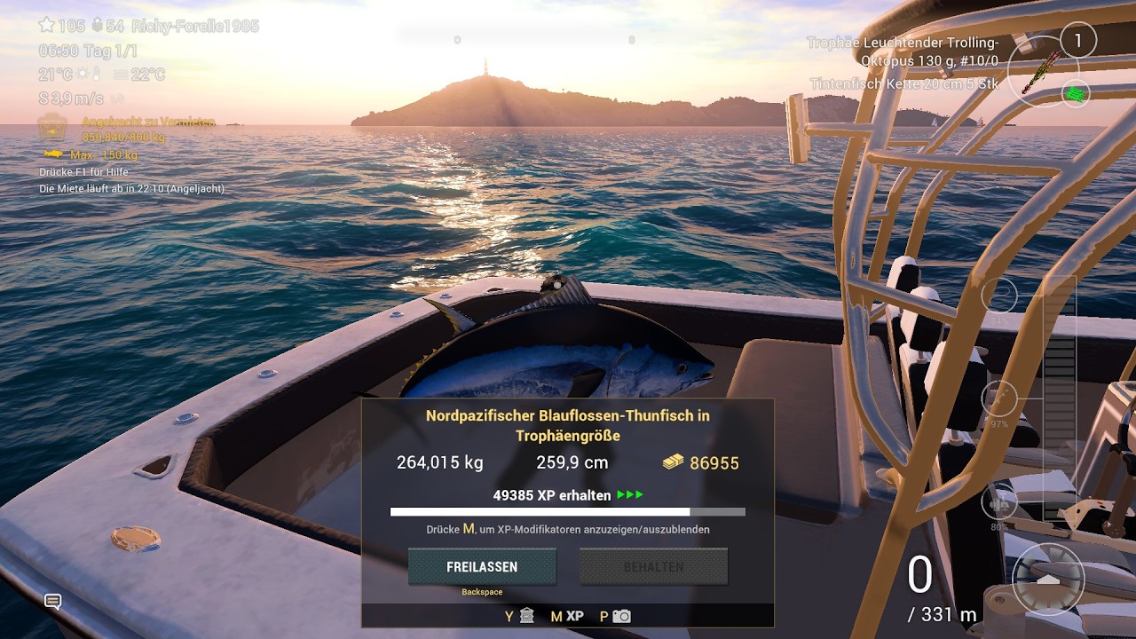 Fishing Planet Japan angeln mit Lebendköder Trolling Montage