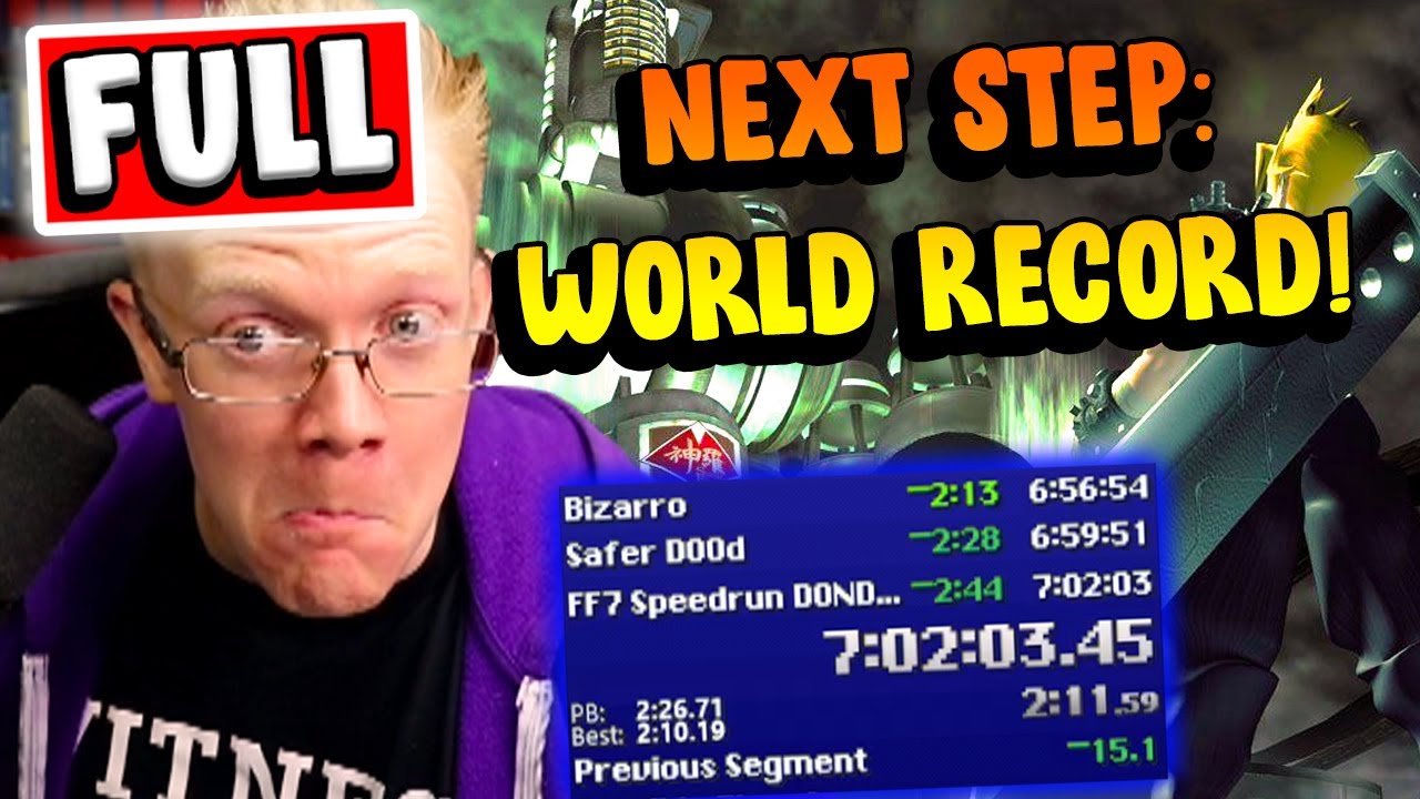 [FULL] NEW FF7 PB! MERE MINUTES AWAY FROM WORLD RECORD!!! | FF7 Any% No Slots Speedrun in 7:02:37