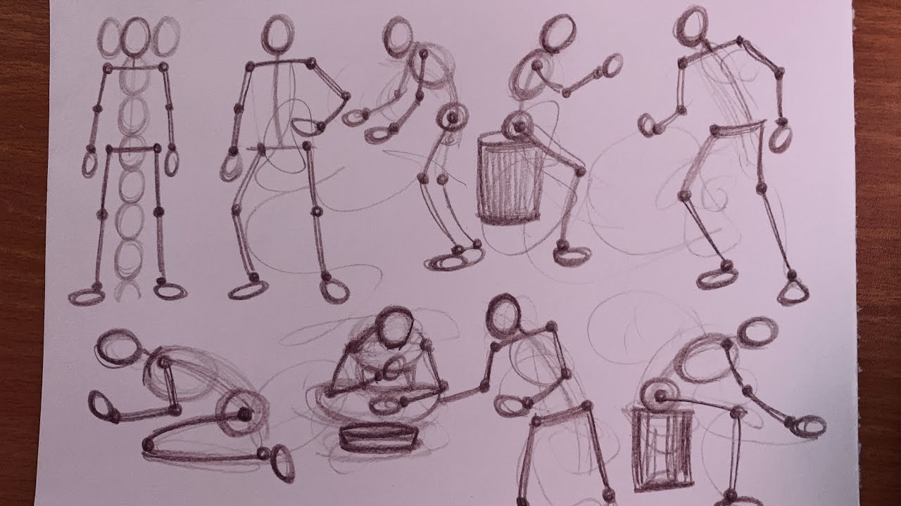 How to draw stick figures for Beginners | bending figures drawing | NIFT, UCEED,NID,BFA,NATA