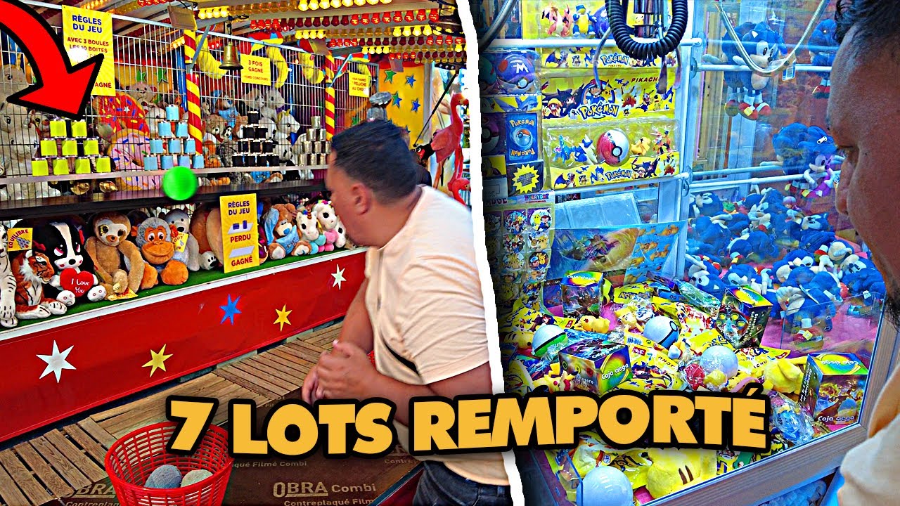 ON A GAGNÉ A LA FETE FORAINE EN VACANCES ( On vous donne tous les lots qu’on gagne)