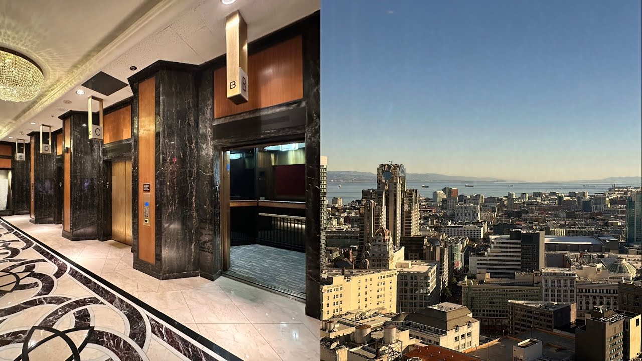 Nice Lighting: FANTASTIC Scenic OTIS Traction Elevators @ Westin St. Francis, San Francisco, CA