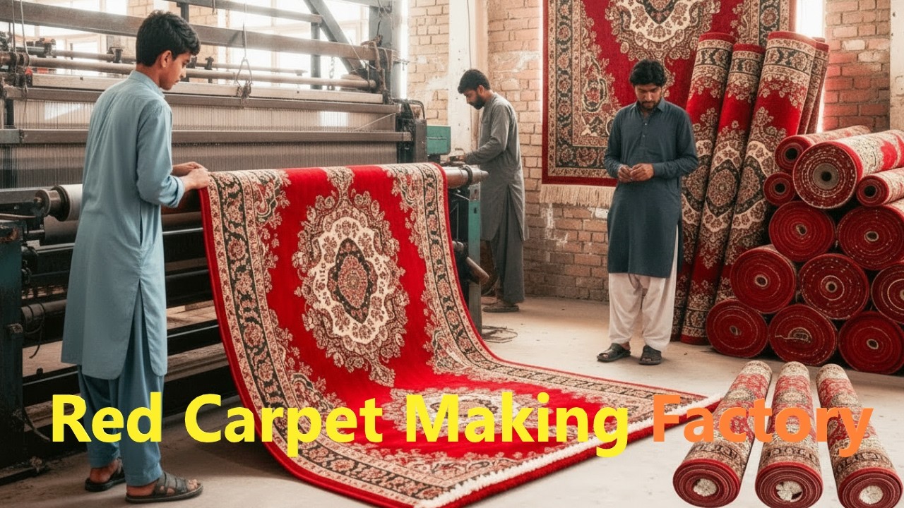 From Yarn to Prayer Mat  Inside the Traditional Red Carpet Making Factory