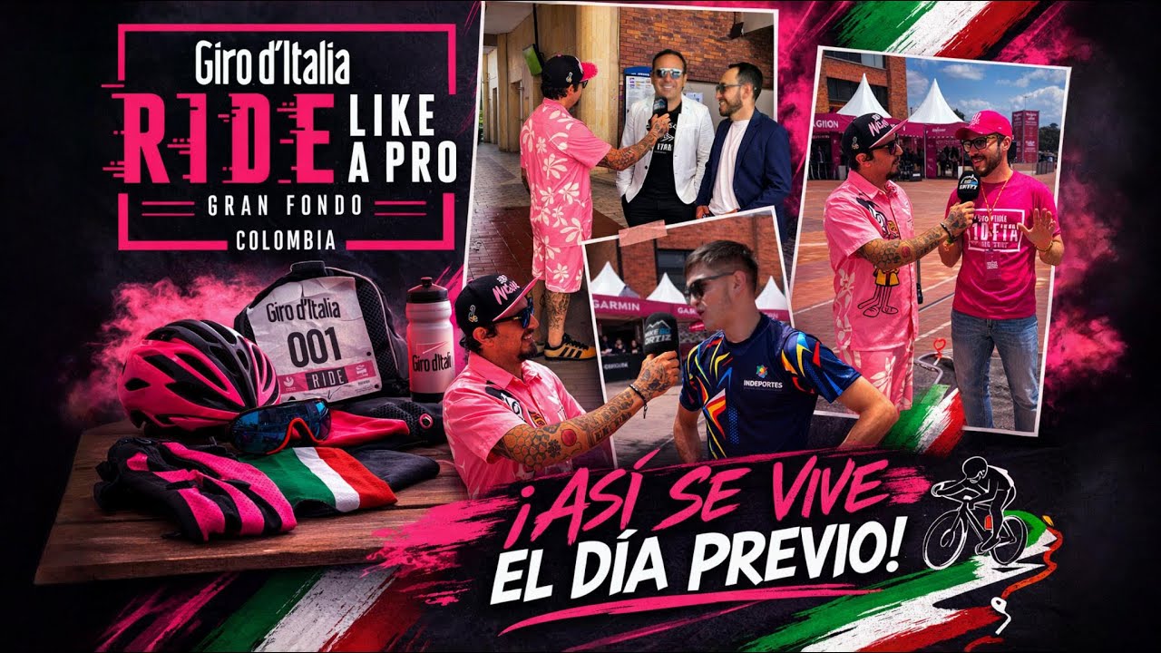 LA PREVIA DEL GRAN FONDO GIRO DE ITALIA COLOMBIA | Ambiente, ciclistas y emocion.