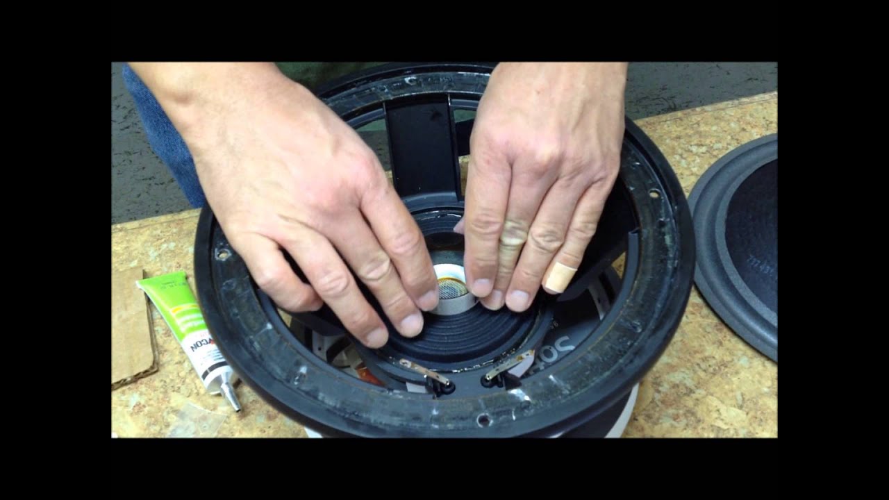 Reconing a speaker with unassembled parts.