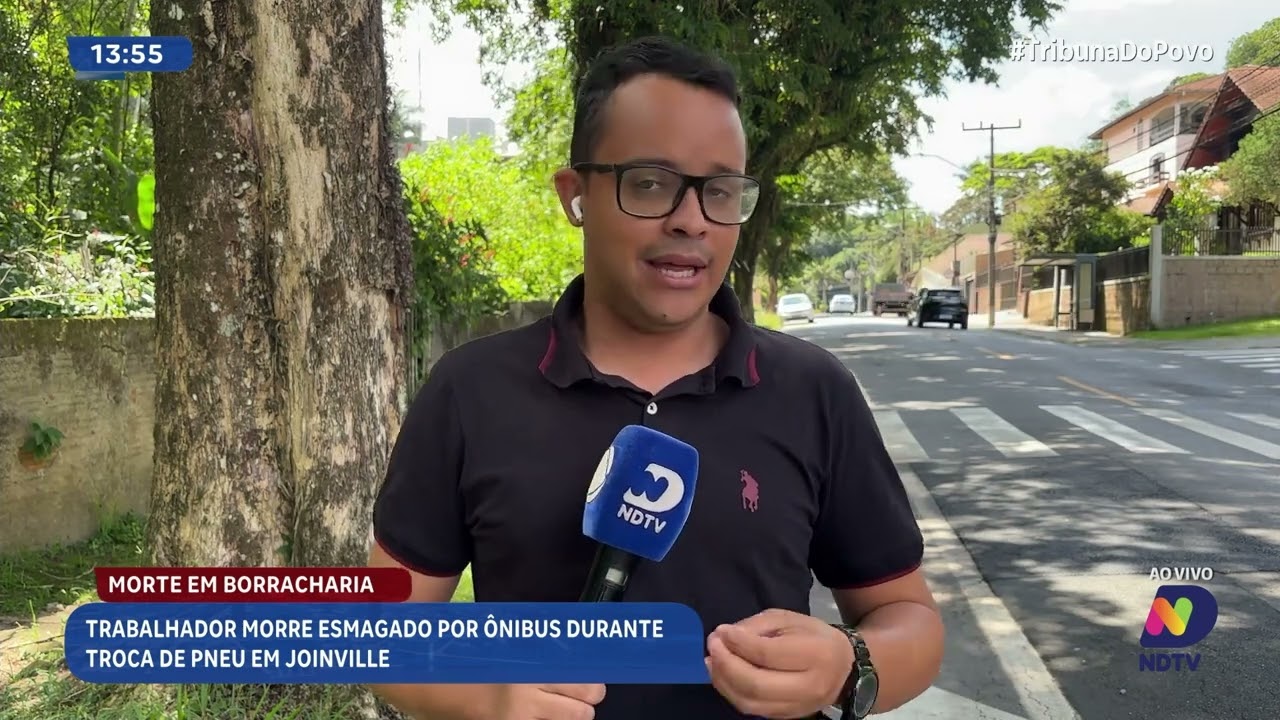 Trabalhador morre esmagado por ônibus em borracharia de Joinville