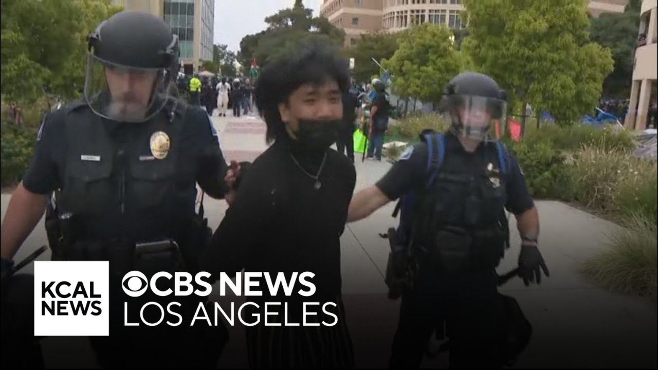 Protesters arrested as police clear out encampment at UC Irvine