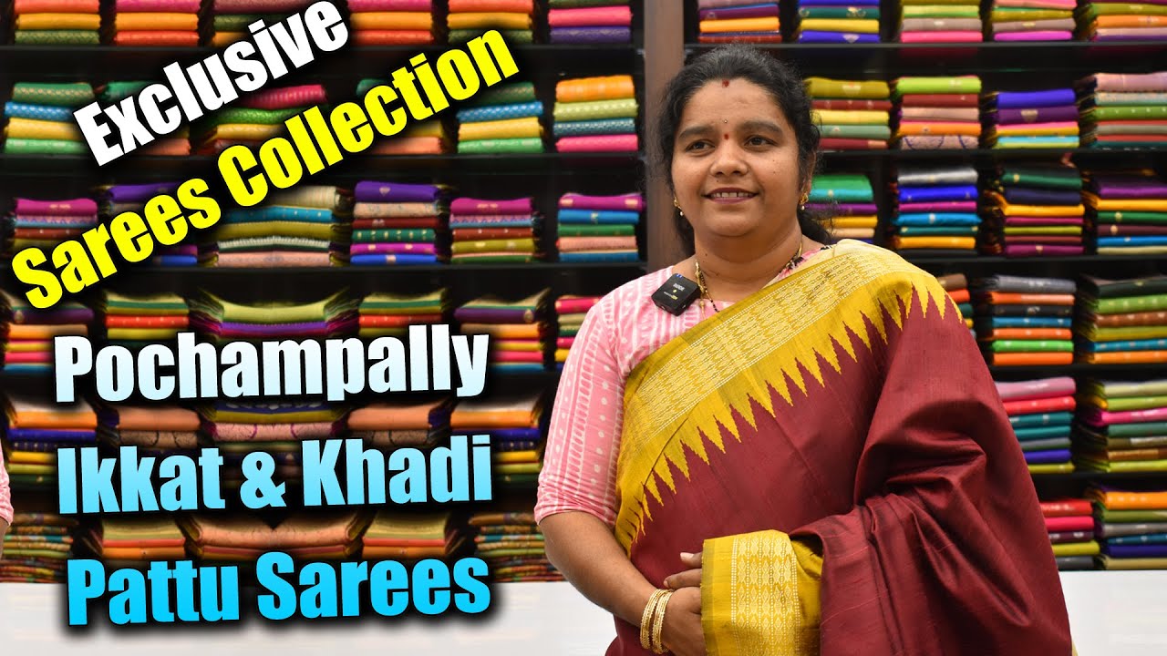 Pochampally Ikkat & Khadi Pattu Sarees | Pattu Sarees | Poornima Prints | Hyderabad Shopping Zone