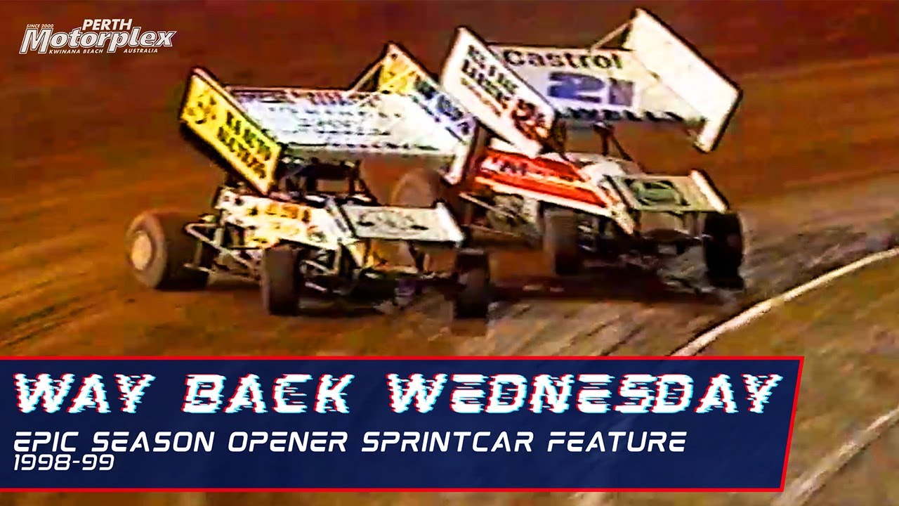 EPIC Ron Krikke vs Mark Wells Sprintcar Battle TO THE LINE! 1998 Season Opener