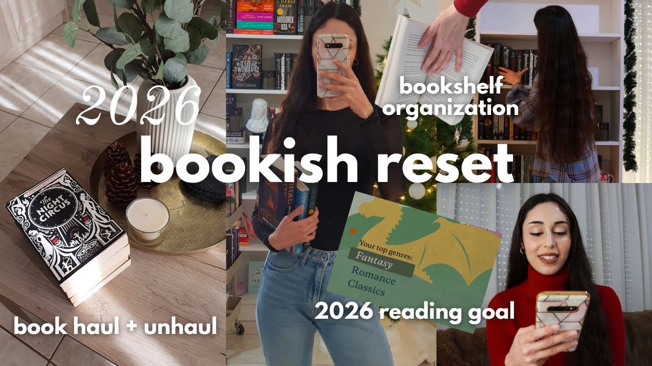 Перезагрузка книжного мира в 2026 году ☁ Цели в чтении, организация книжной полки и новые книги