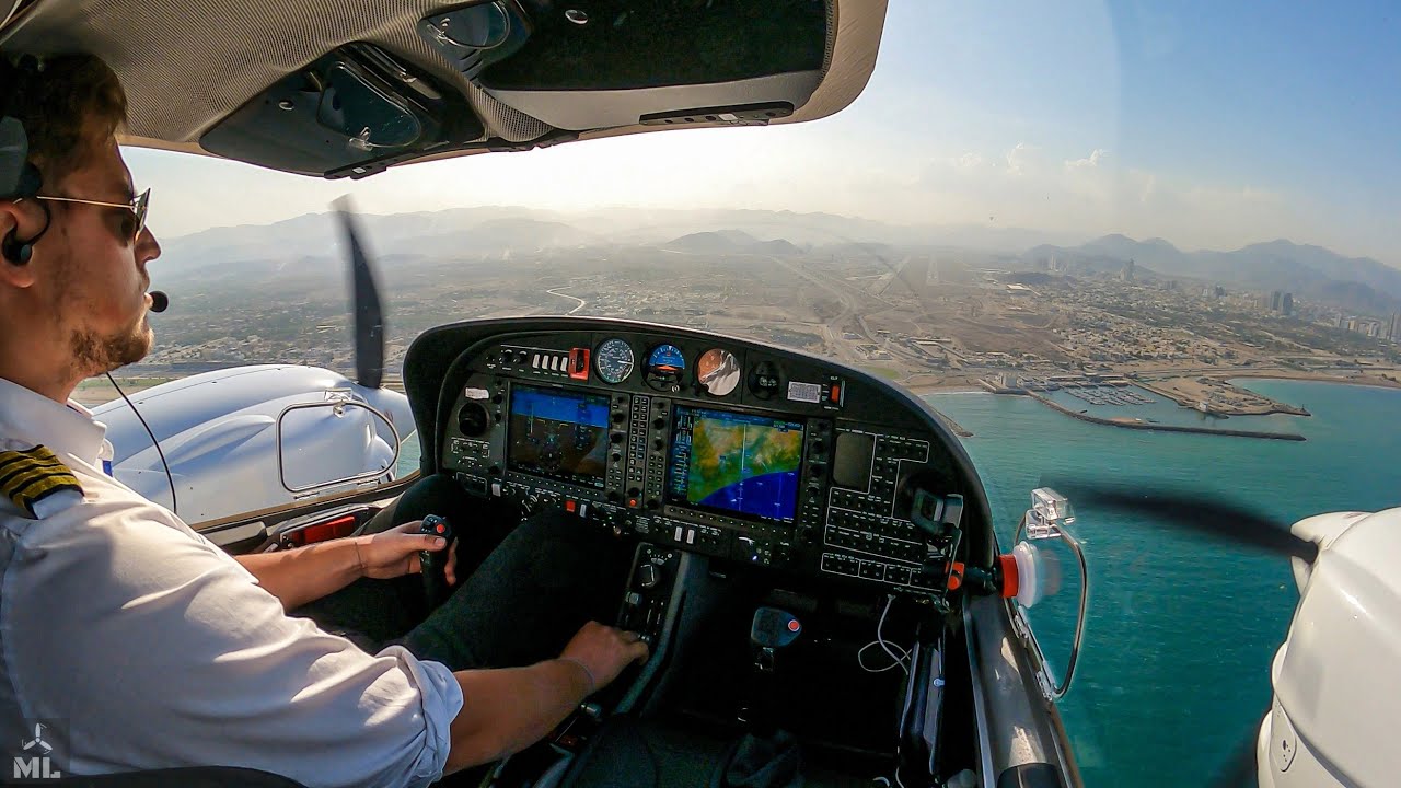 Landing in Fujairah, UAE / THAILAND FERRY FLIGHT in the DA42-VI / EP1