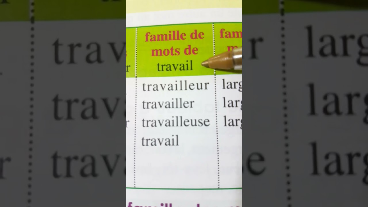 Les mots de la m&ecirc;me famille #maroc #apprendre#francais  #languefrancaise#francophone  #langue
