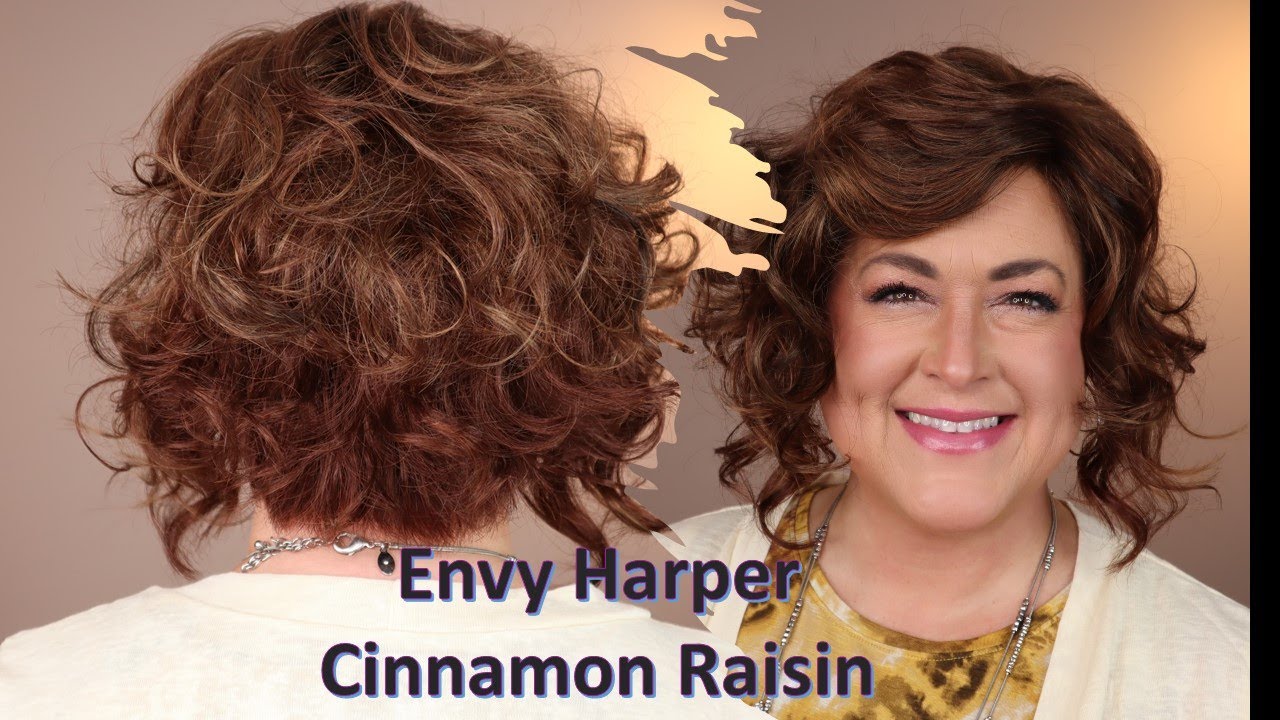 Envy HARPER in Cinnamon Raisin- super trendy A-line with TONS of unruly curls!!!